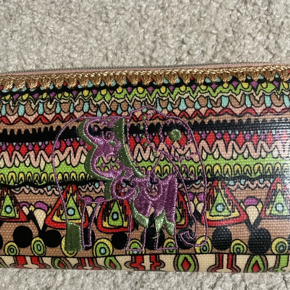 Sakroots Multicolor Patterned Zip Wallet - Vibran… - image 2